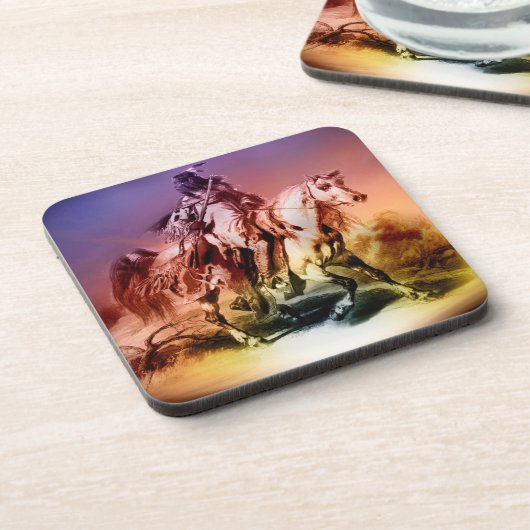 Indianeramerikaner Getränkeuntersetzer (Linke Seite)