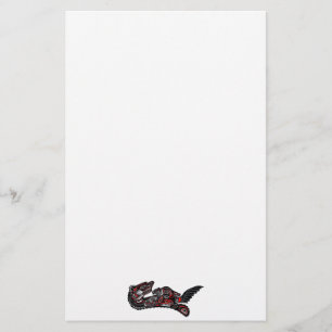 Indianeramerikaner Haida Art Otter Illustration Briefpapier