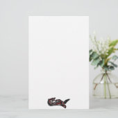 Indianeramerikaner Haida Art Otter Illustration Briefpapier (Stehend Vorderseite)