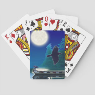 Indianeramerikaner Haida Canoe & Crow Card Deck Spielkarten