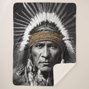 Indianeramerikaner Iroquois Sherpa Blanket Sherpadecke