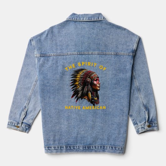 Indianeramerikaner Jeansjacke (Rückseite)