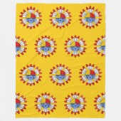 Indianeramerikaner KACHINA - TAWA-Sonnenmaske 1 Fleecedecke (Vorderseite)