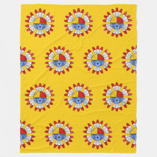 Indianeramerikaner KACHINA - TAWA-Sonnenmaske 1 Fleecedecke