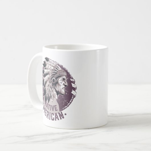 Indianeramerikaner Kaffeetasse (Vorderseite Links)