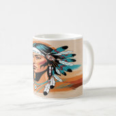 Indianeramerikaner Kaffeetasse (VorderseiteRechts)