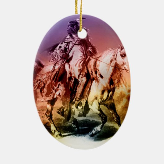 Indianeramerikaner Keramikornament (Hinten)