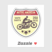 Indianeramerikaner landschaftlicher Autobahn Aufkleber (Blatt)