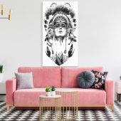 Indianeramerikaner Leinwanddruck (Insitu (Wohnzimmer))