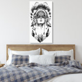 Indianeramerikaner Leinwanddruck (Insitu (Schlafzimmer))