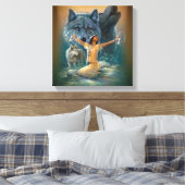 Indianeramerikaner Leinwanddruck (Insitu (Schlafzimmer))