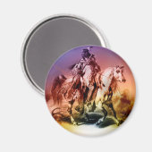 Indianeramerikaner Magnet (Vorderseite/Rückseite)
