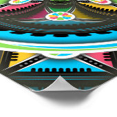 Indianeramerikaner Mandala Abstrakte Kunst Poster (Ecke)