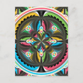 Indianeramerikaner Mandala Abstrakte Kunst Postkarte (Vorderseite)