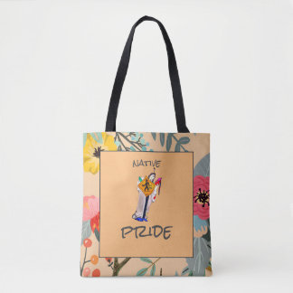 Indianeramerikaner noch hier Ayasha Cartoon Floral Tasche