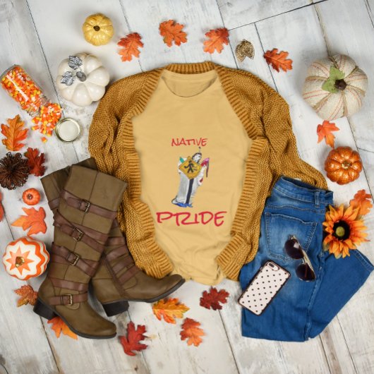 Indianeramerikaner noch hier Ayasha Cartoon Grau T-Shirt