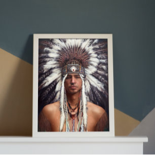 Indianeramerikaner Ojibwa Poster