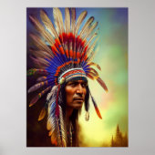 Indianeramerikaner Ojibwe Poster (Vorne)