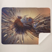 Indianeramerikaner Ojibwe Sherpa Blanket Sherpadecke (Vorderseite (Horizontal))