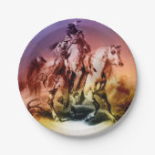 Indianeramerikaner Pappteller (Vorderseite)