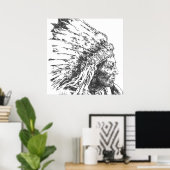 Indianeramerikaner Poster (Heimbüro)