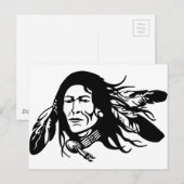 Indianeramerikaner Postkarte (Vorne/Hinten)