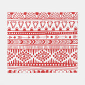 Indianeramerikaner: Red Ink Doodle. Fleecedecke (Vorderseite (Horizontal))