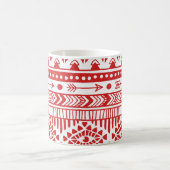 Indianeramerikaner: Red Ink Doodle. Kaffeetasse (Mittel)