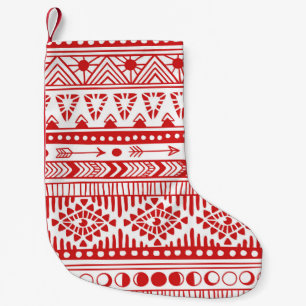 Indianeramerikaner: Red Ink Doodle. Kleiner Weihnachtsstrumpf