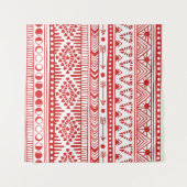 Indianeramerikaner: Red Ink Doodle. Wandteppich (Vorderseite (Horizontal))