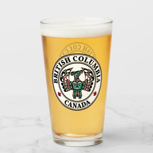 Indianeramerikaner Roter Haida Art Thunderbird Glas (Vorne (Gefüllt))