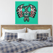 Indianeramerikaner Roter Haida Art Thunderbird Leinwanddruck (Insitu (Schlafzimmer))