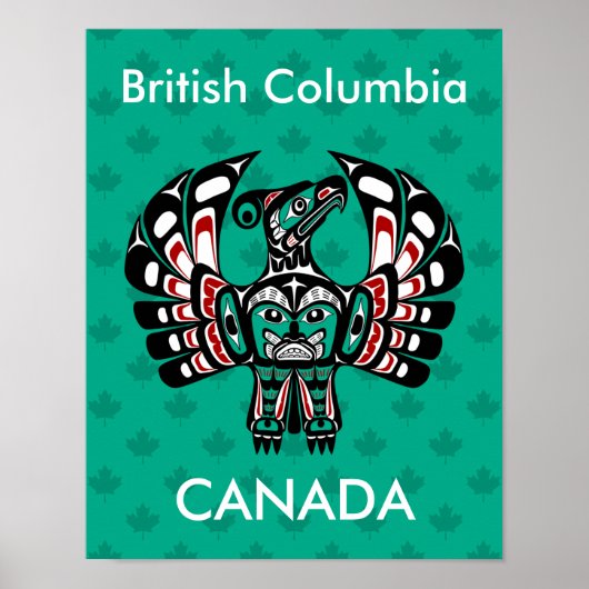 Indianeramerikaner Roter Haida Art Thunderbird Poster (Vorne)