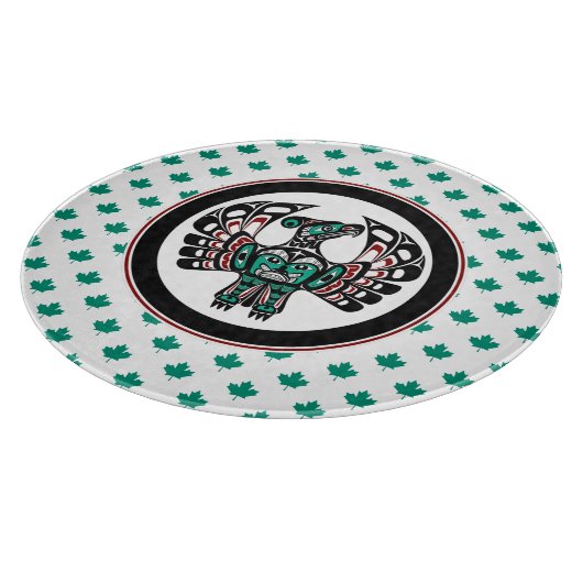 Indianeramerikaner Roter Haida Art Thunderbird Schneidebrett (Ecke)