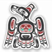 Indianeramerikaner Roter Kaigani Thunderbird Aufkleber (Vorderseite)