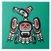 Indianeramerikaner Roter Kaigani Thunderbird Fliese (Vorderseite)