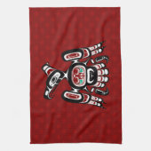 Indianeramerikaner Roter Kaigani Thunderbird Geschirrtuch (Vertikal)