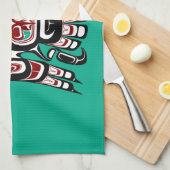 Indianeramerikaner Roter Kaigani Thunderbird Geschirrtuch (Viertel Falte)