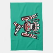 Indianeramerikaner Roter Kaigani Thunderbird Geschirrtuch (Vertikal)