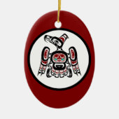 Indianeramerikaner Roter Kaigani Thunderbird Keramik Ornament (Vorne)