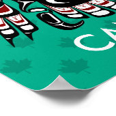 Indianeramerikaner Roter Kaigani Thunderbird Poster (Ecke)