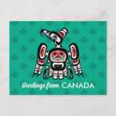 Indianeramerikaner Roter Kaigani Thunderbird Postkarte (Vorderseite)