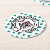 Indianeramerikaner Roter Kaigani Thunderbird Runder Pappuntersetzer (Angewinkelt)