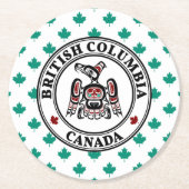 Indianeramerikaner Roter Kaigani Thunderbird Runder Pappuntersetzer (Vorderseite)