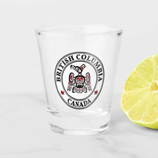 Indianeramerikaner Roter Kaigani Thunderbird Schnapsglas (Vorderseite)