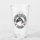 Indianeramerikaner Roter Schwarz-weiß Haida Art Sa Glas (Vorderseite)