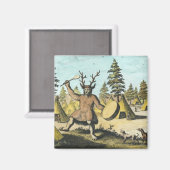 Indianeramerikaner Shaman Magnet (Vorderseite/Rückseite)