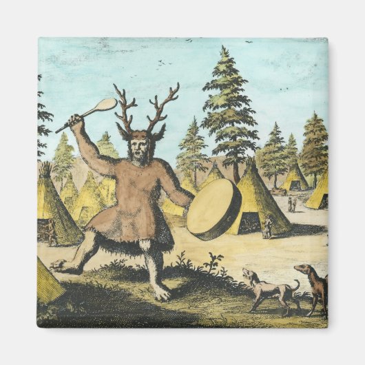 Indianeramerikaner Shaman Magnet (Vorne)