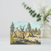 Indianeramerikaner Shaman Postkarte (Stehend Vorderseite)