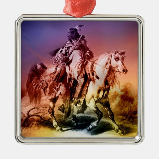 Indianeramerikaner Silbernes Ornament (Vorne)